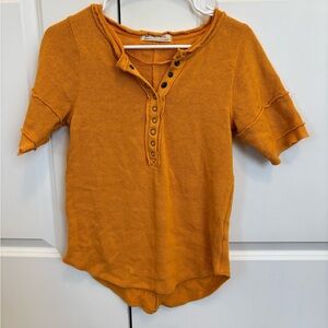 We The Free Vibrant Orange Knit Top